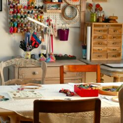 Atelier de broderie sous les toits cosy